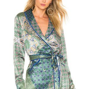 House of Harlow 1960 Arthur Top Green Moss Patchwork—NEW w/o tags—Size M--SOLD